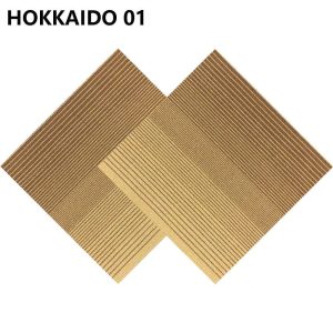 Thảm Trải Sàn Tấm Vuông 50x50cm Kẽ Sọc Vàng Hokkaido02